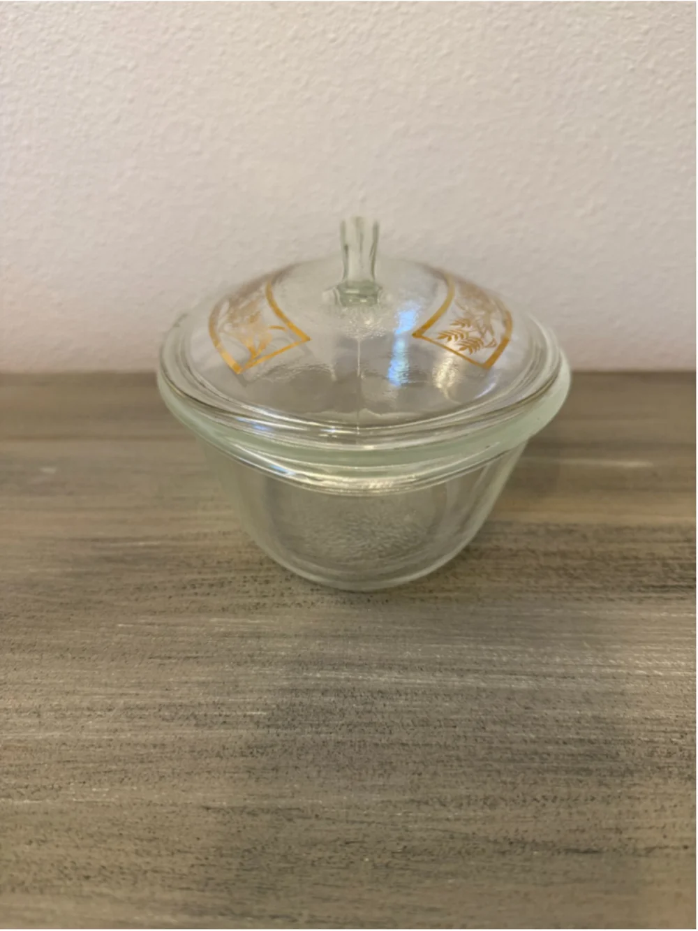 Vtg Mid-Century Glasbake Golden Wheat Casserole Dish J-235 J-2275 1 QT 10